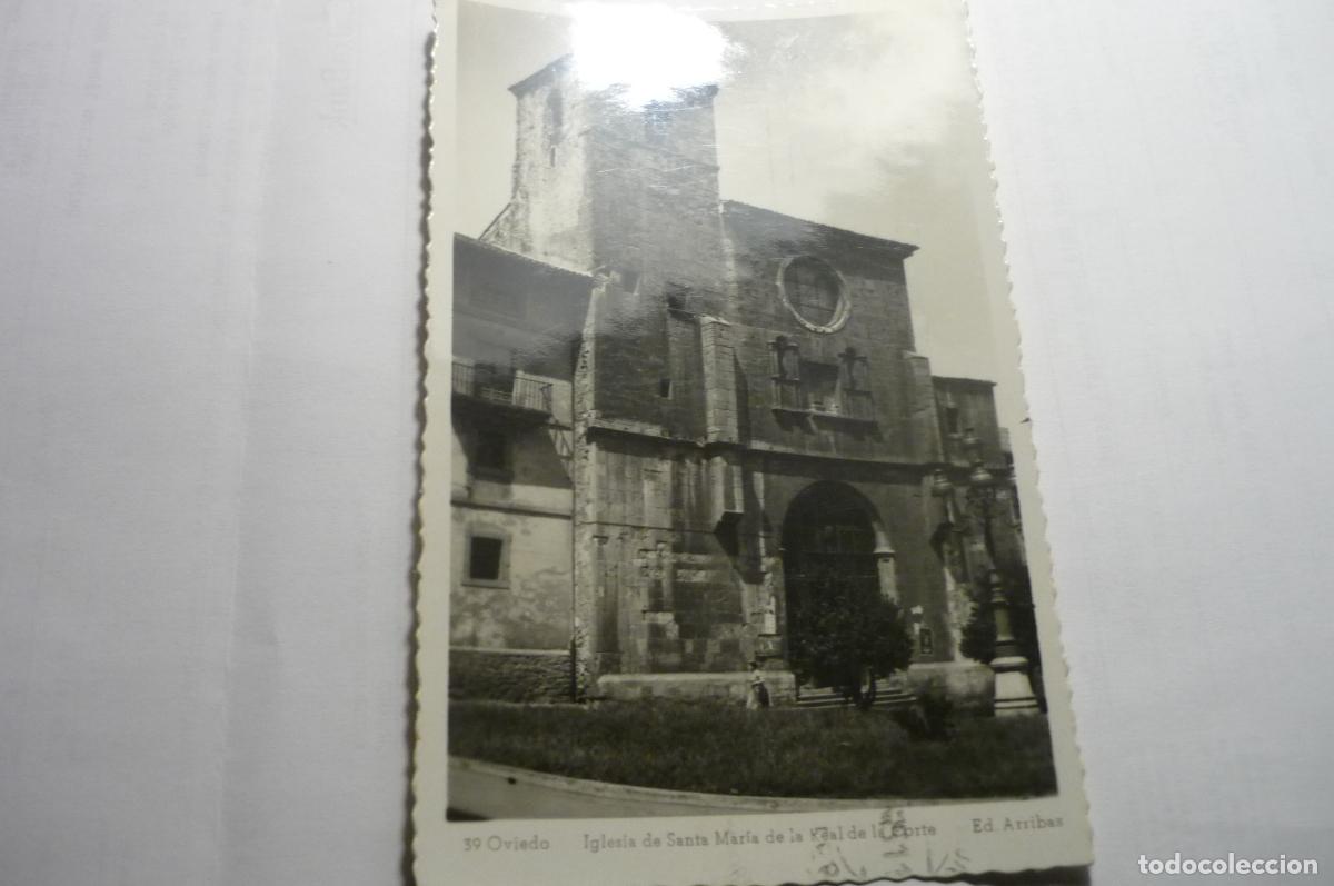 Postales: postal oviedo iglesia santa maria real de la corte,.circulada cm