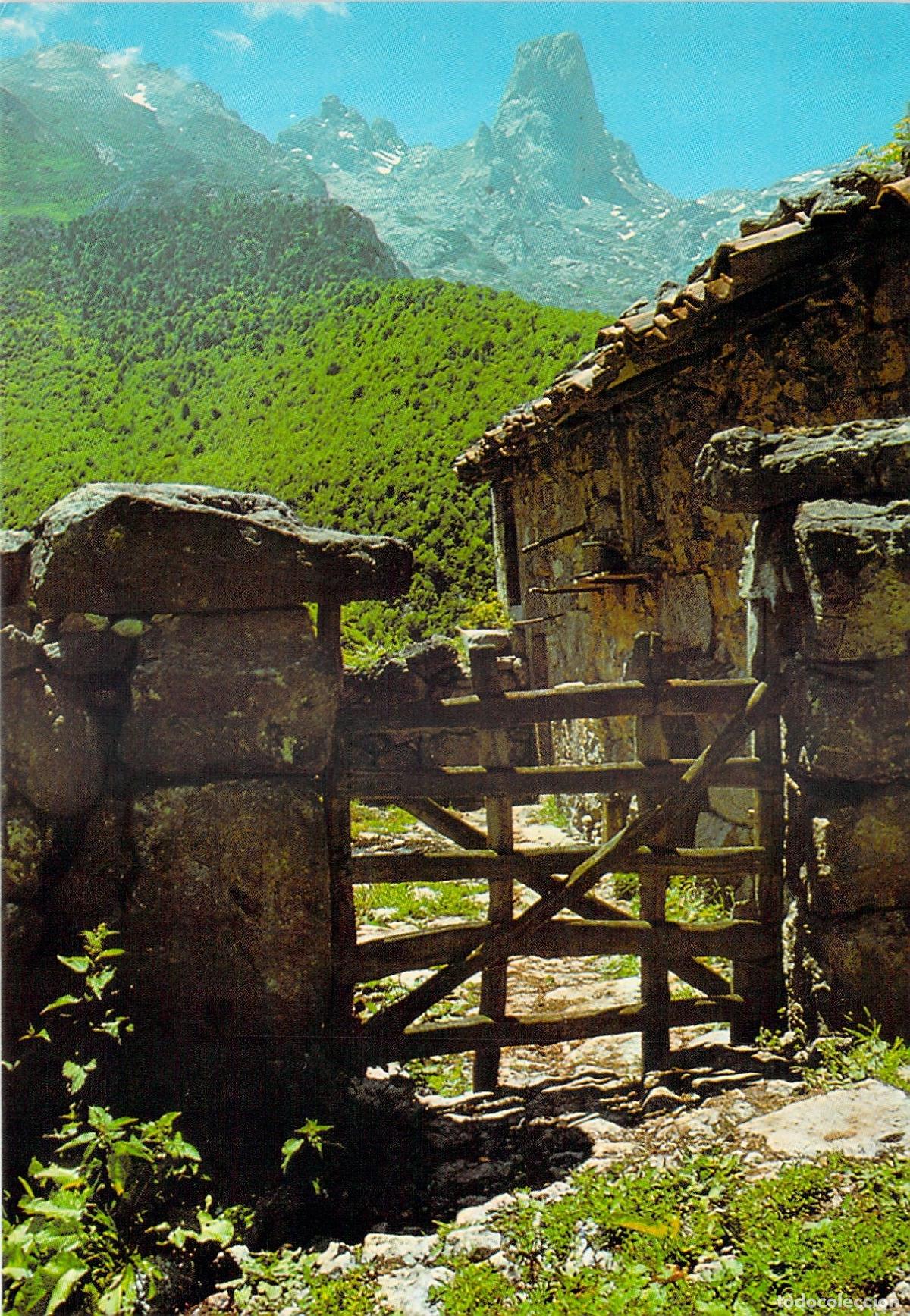 Postales: Postal Naranjo de Bulnes desde las Caba&ntilde;as de Pand&eacute;bano Picos de Europa
