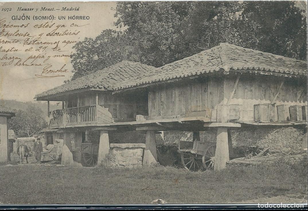 Postales: GIJON (ASTURIAS) - Somio - Un Horreo - Hauser y Menet N&ordm; 1972 , Madrid