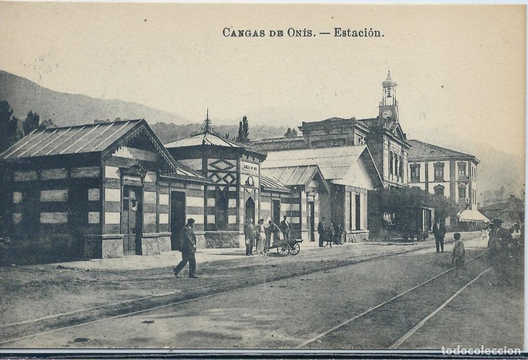 Postales: CANGAS DE ONIS (ASTURIAS) - Estaci&oacute;n - Casa Luis Saus, Madrid