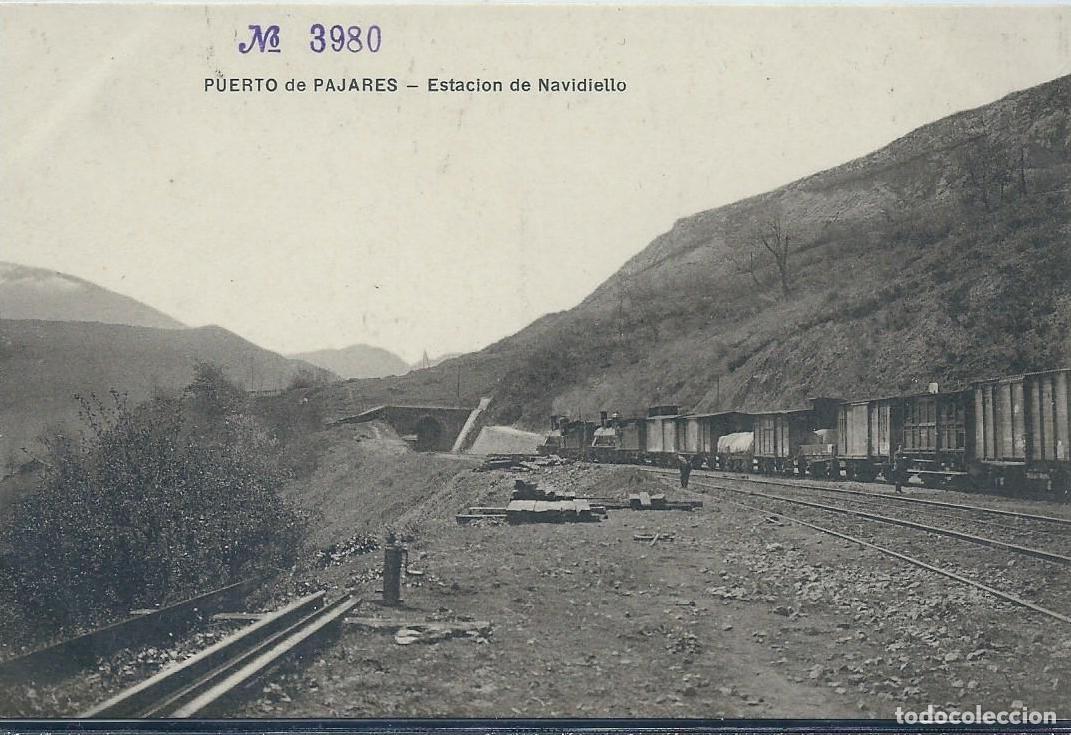 Postales: GIJON (ASTURIAS) - Puerto de Pajares - Estaci&oacute;n de Navidiello - M.G. Oviedo