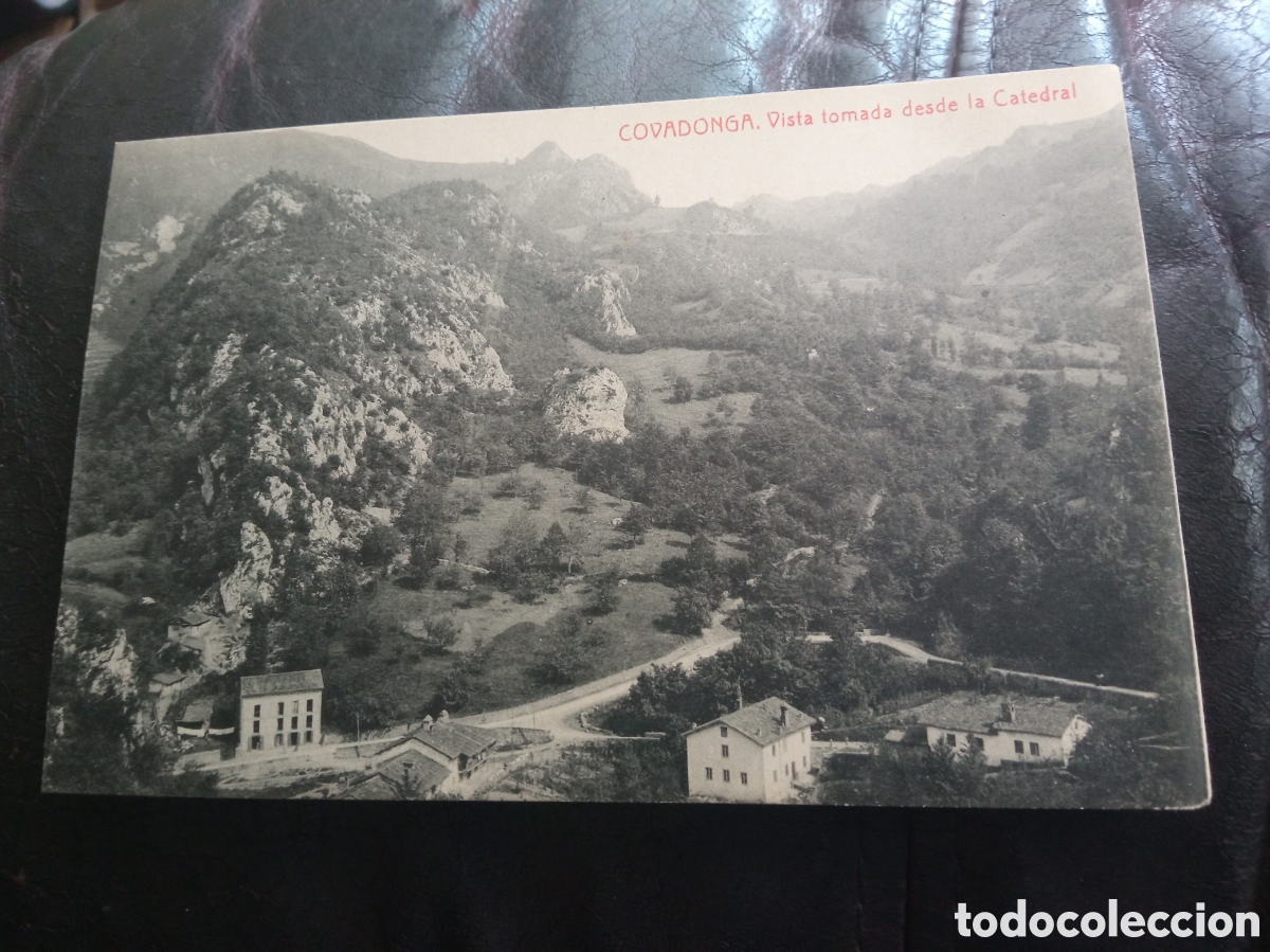 Postales: Antigua postal fotogr&aacute;fica Covadonga, Vista tomada desde La Catedral