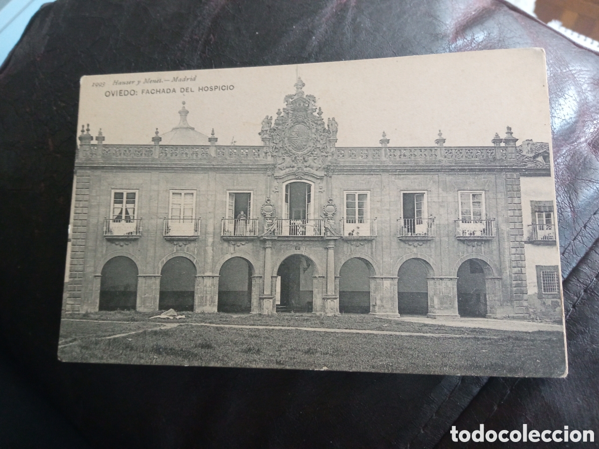 Postales: Antigua postal fotogr&aacute;fica, Oviedo, Fachada del Hospicio