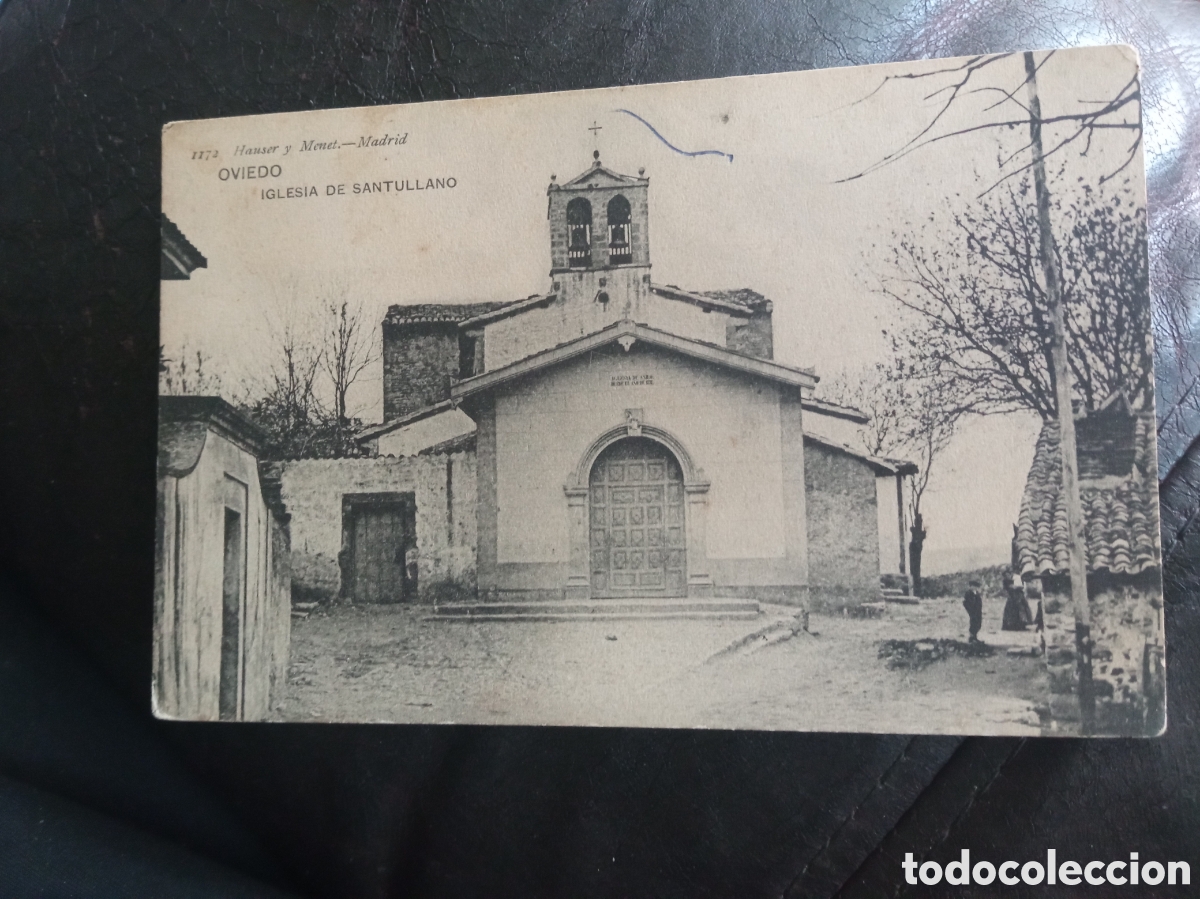 Postales: Antigua postal fotogr&aacute;fica, Oviedo, Iglesia de Santullano