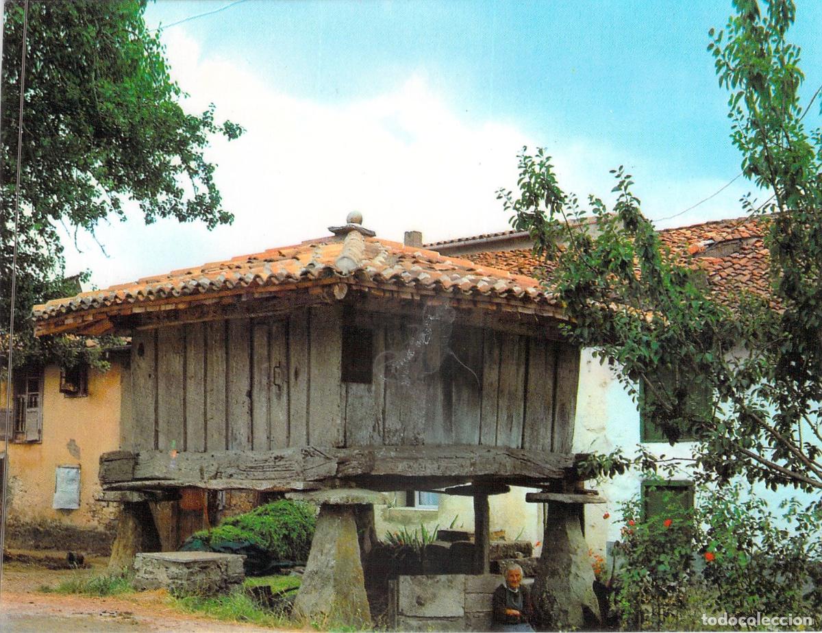 Postales: Postal de Asturias con H&oacute;rreo Tradicional Arquitectura Rural