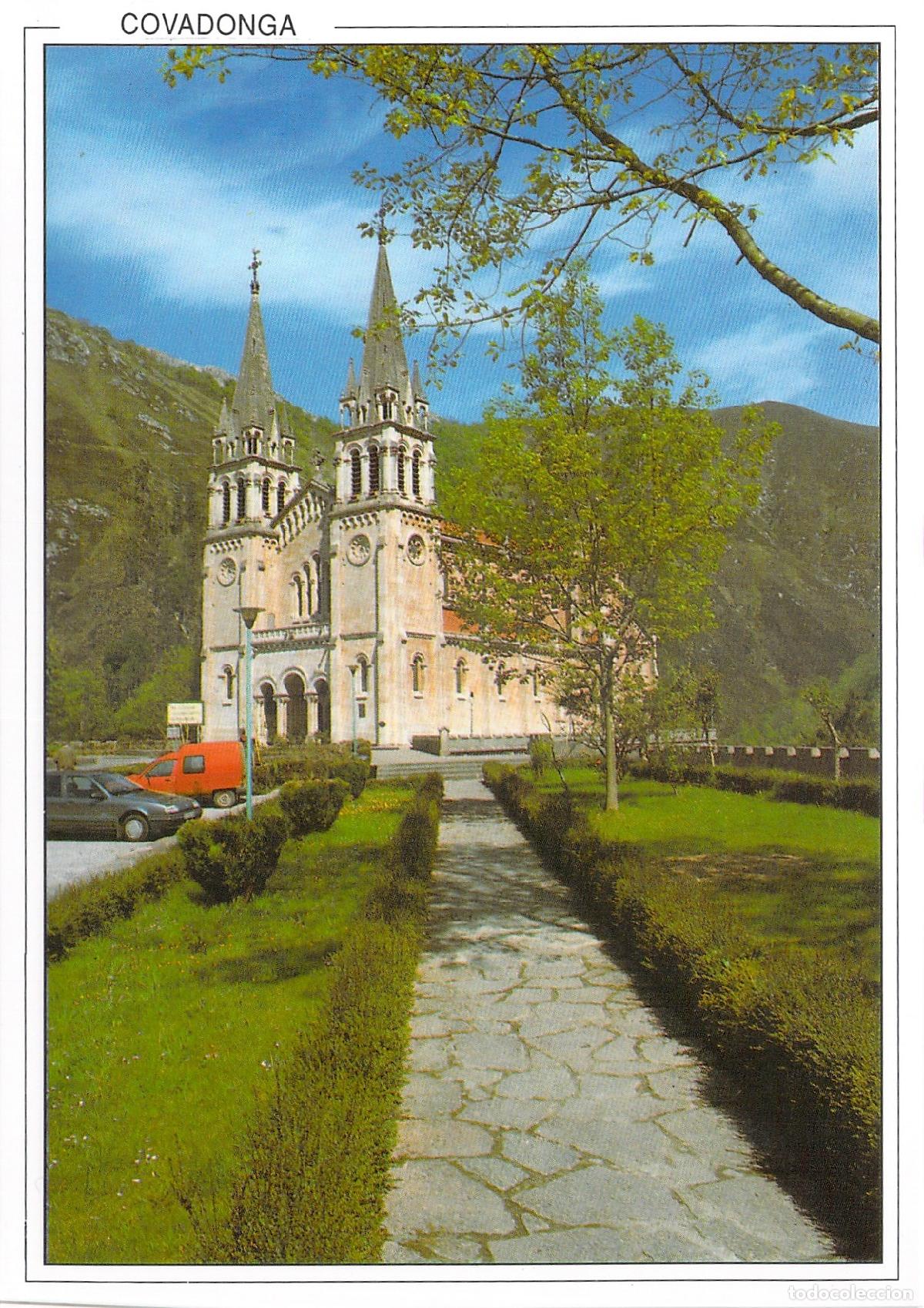 Postales: Postal de la Bas&iacute;lica de Santa Mar&iacute;a la Real, Covadonga, Asturias