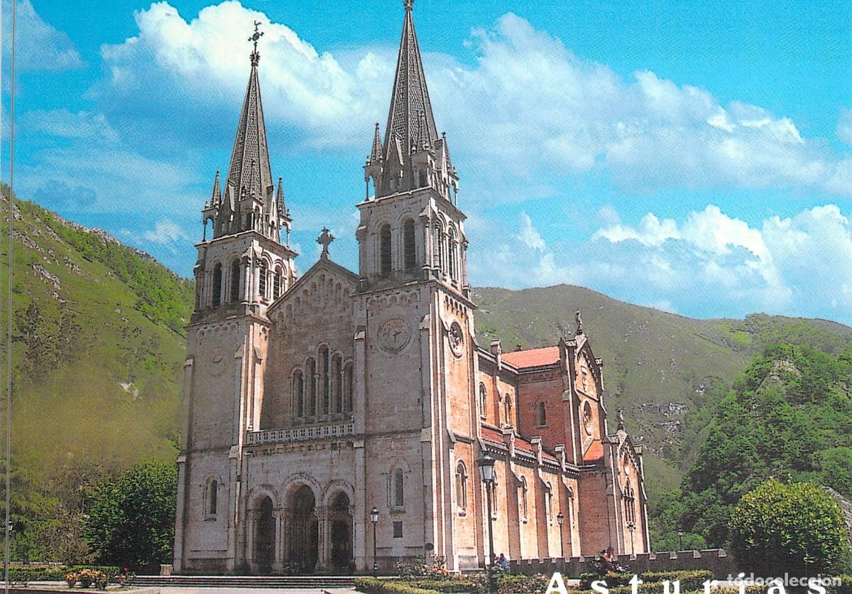 Postales: Postal Bas&iacute;lica de Santa Mar&iacute;a la Real de Covadonga, Asturias