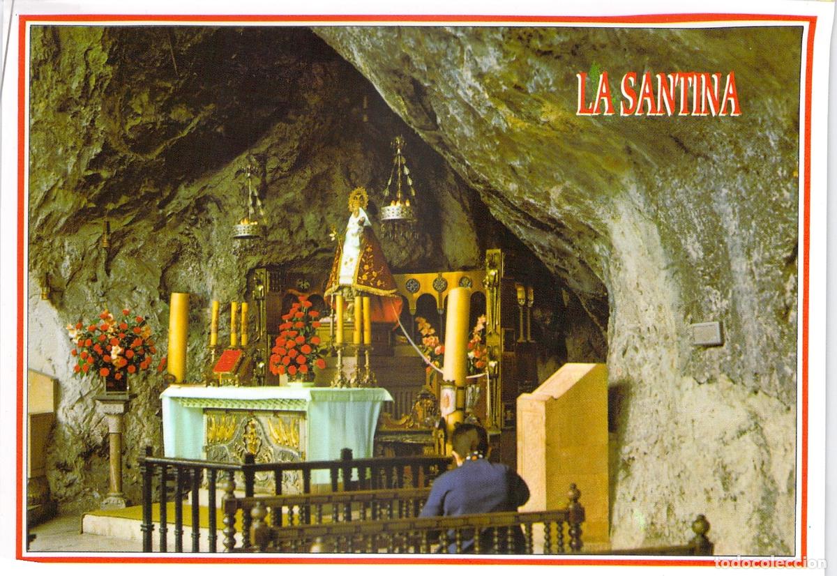 Postales: Postal Covadonga Asturias La Santina Interior de la Gruta