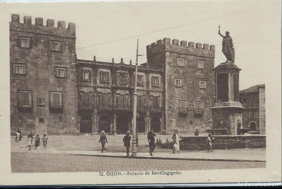 Postales: GIJON (ASTURIAS) - Palacio de Revillagigedo - Grafos, Madrid