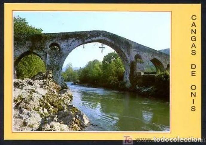 Postkarten: Cangas de On&iacute;s. *Puente rom&aacute;nico sobre el rio Sella* Ed. Sandi. Foto Mart&iacute;nez. Nueva.