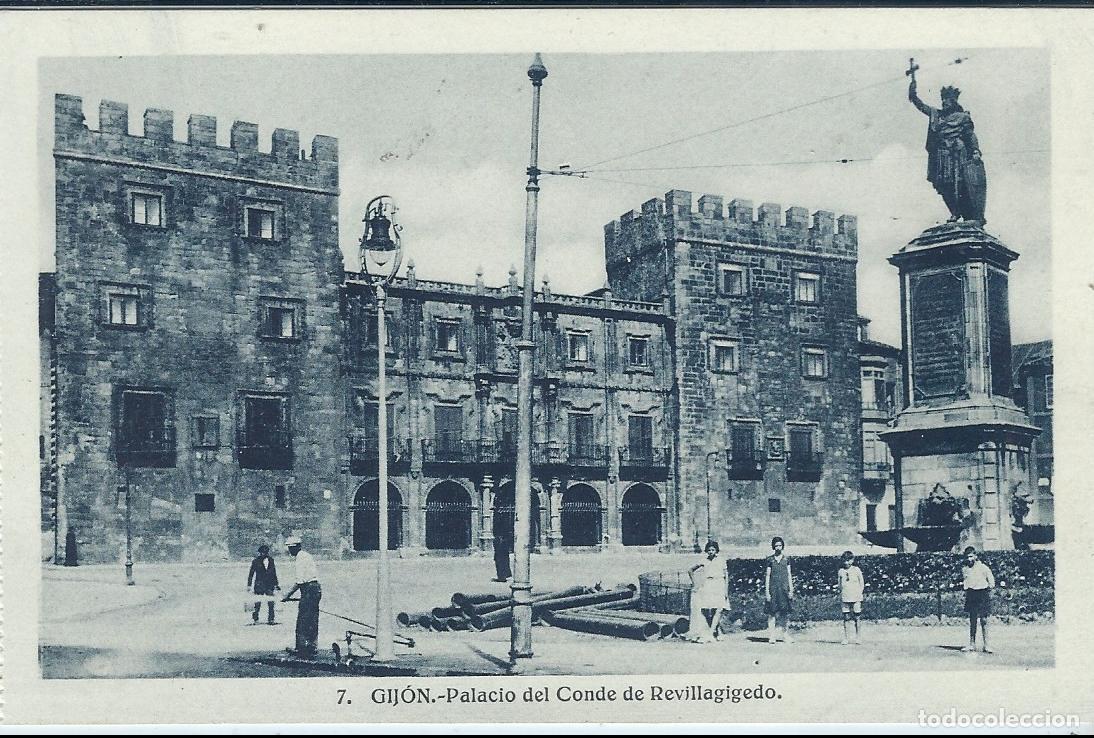 Postales: GIJON (ASTURIAS) - PALACIO DEL CONDE DE REVILLAGIGEDO - HELIOTIPIA ARTISTICA ESPA&Ntilde;OLA