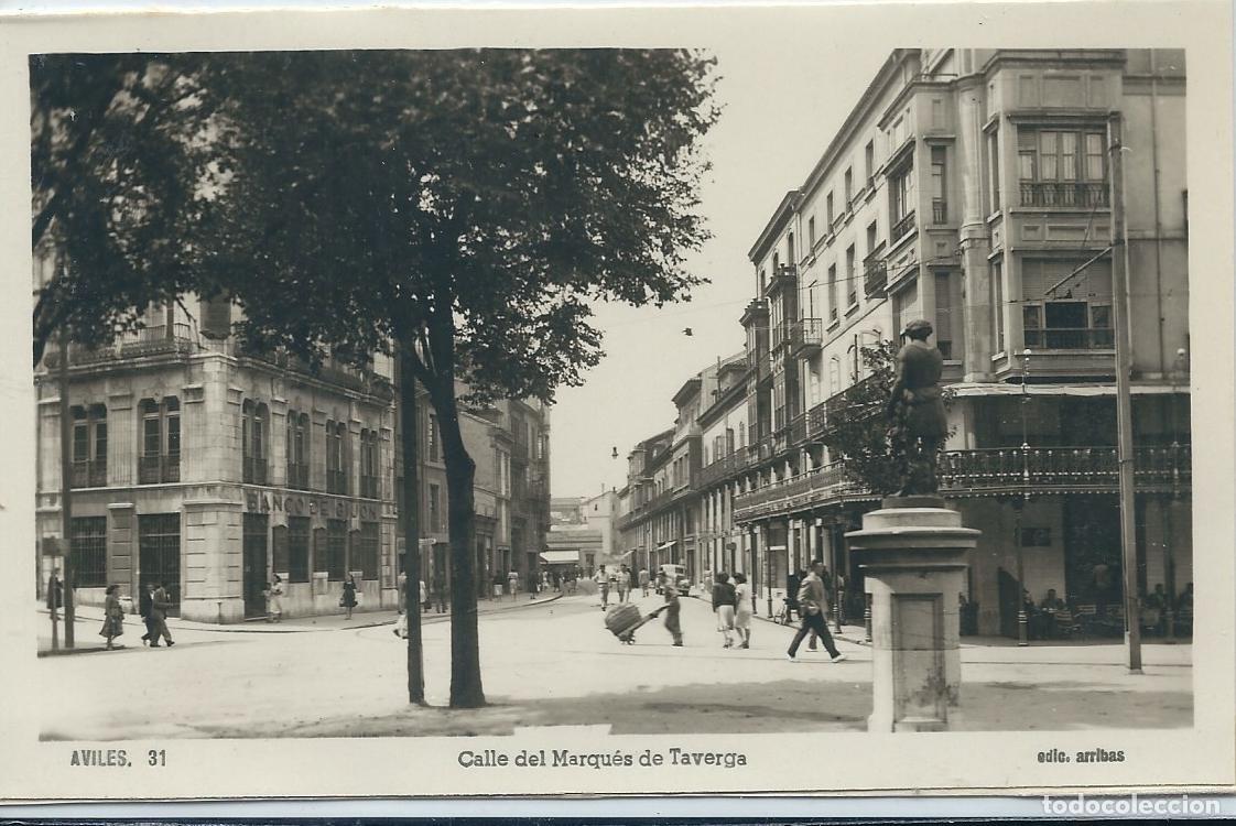 Postales: AVIL&Eacute;S (ASTURIAS) - CALLE DEL MARQU&Eacute;S DE TAVERGA - ED. ARRIBAS