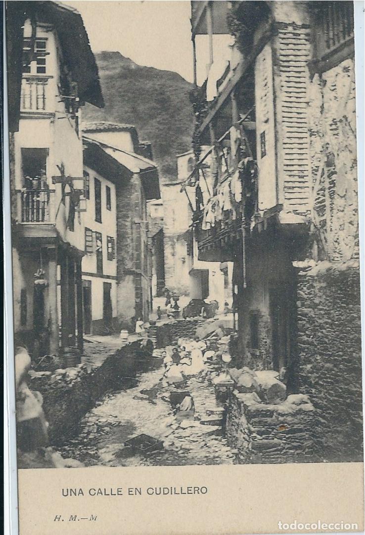 Postales: CUDILLERO (ASTURIAS) - UNA CALLE DEL PUEBLO - H.M.