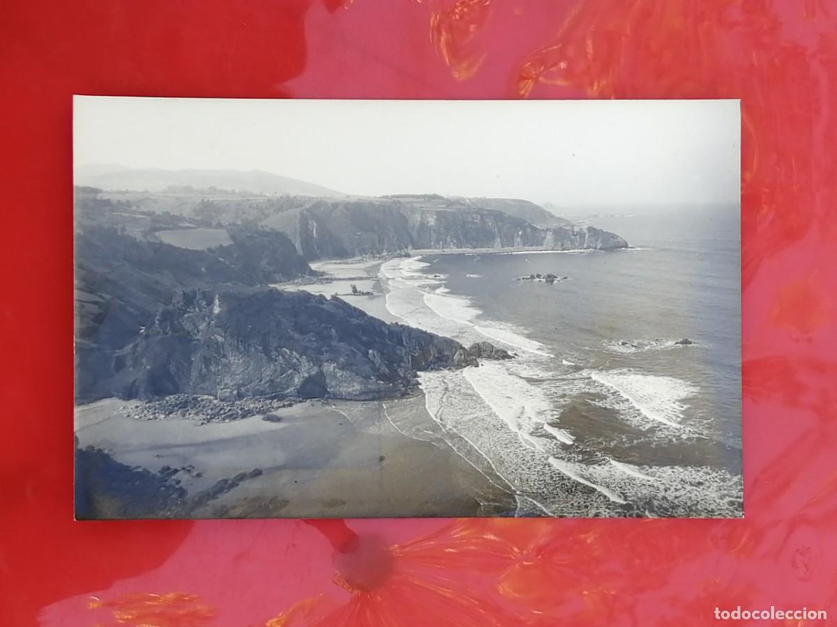 Postales: POSTAL 18489 ESCRITA 1962-FOTO PIRE MUROS PLAYA DE AGUILAR ASTURIES