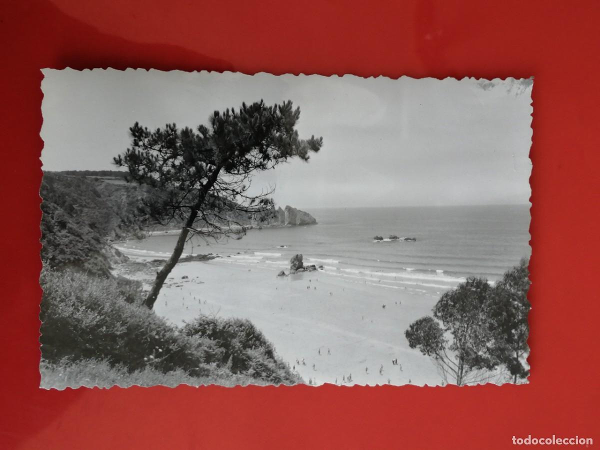Postales: POSTAL 18490 ESCRITA 1965-FOTO PIRE MUROS DE NALON PLAYA DE AGUILAR ASTURIES