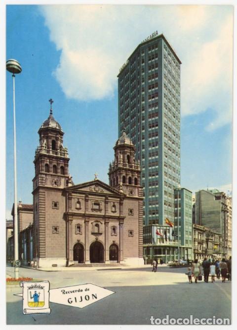 Postales: em04522 gijon iglesia de san jose 1966 pergamino n&ordm;16034 sc