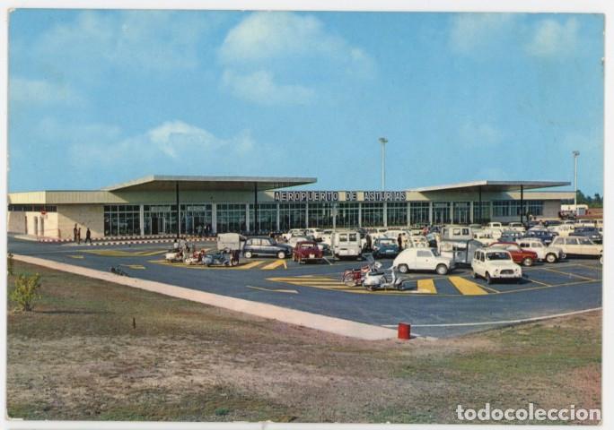 Postales: em04525 aeropuerto de asturias vista parcial 1965 alarde n&ordm;251 sc seat 600 renault 4vespa