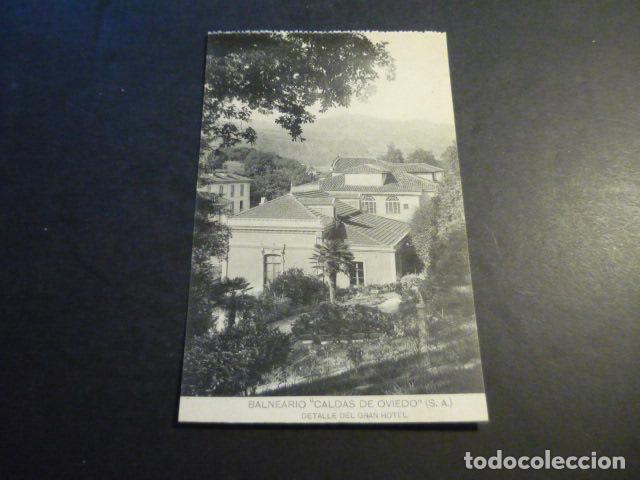Postales: BALNEARIO CALDAS DE OVIEDO ASTURIAS DETALLE DEL GRAN HOTEL
