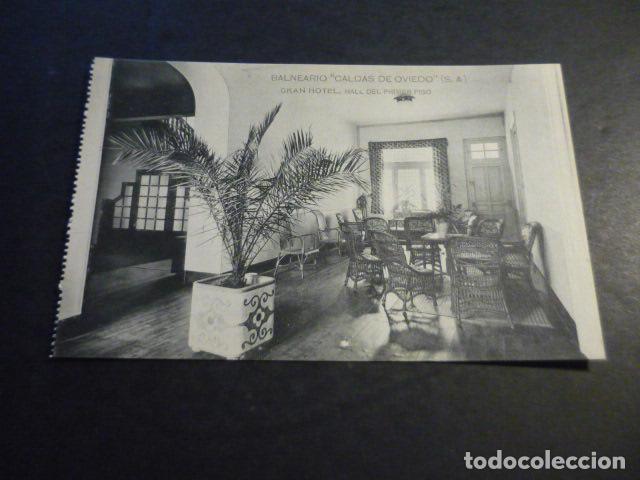 Postales: BALNEARIO CALDAS DE OVIEDO ASTURIAS GRAN HOTEL HALL DEL PRIMER PISO