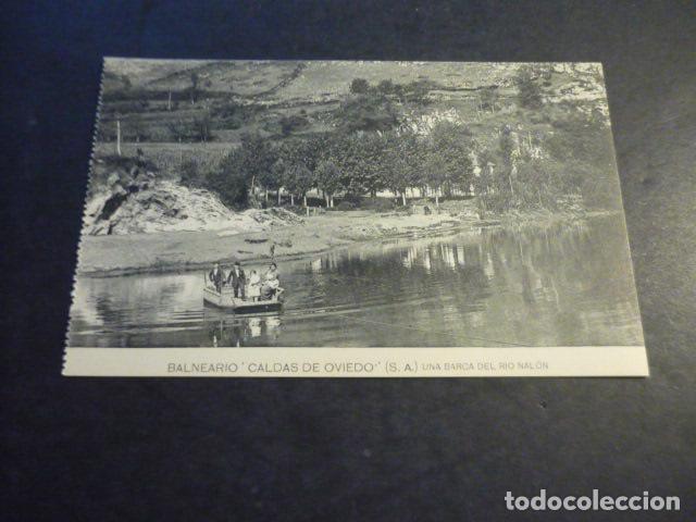 Postales: BALNEARIO CALDAS DE OVIEDO ASTURIAS UNA BARCA DEL RIO NALON