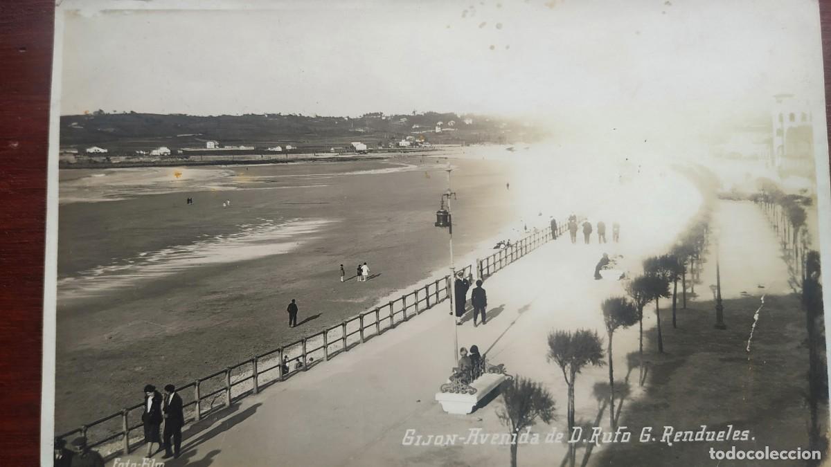 Cartoline: Gij&oacute;n. Avenida Rufo G. Rendueles . A&ntilde;os 20. Fotogr&aacute;fica