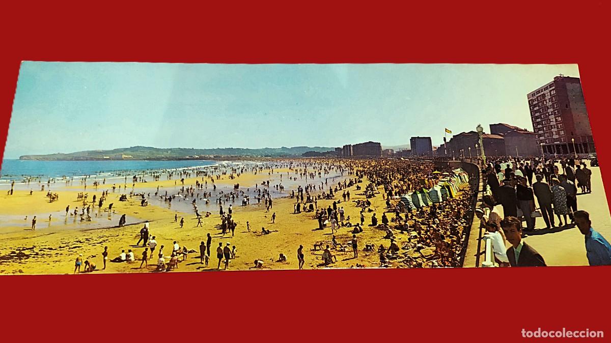 Postcards: Gij&oacute;n. Superpanor&aacute;mica y Fotogr&aacute;fica . Playa de Gij&oacute;n.