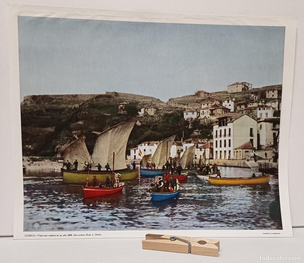 Postales: LUARCA. Vista del puerto 1898. Foto archivo Hros. L. Mu&ntilde;iz. (Vald&eacute;s- ASTURIAS)