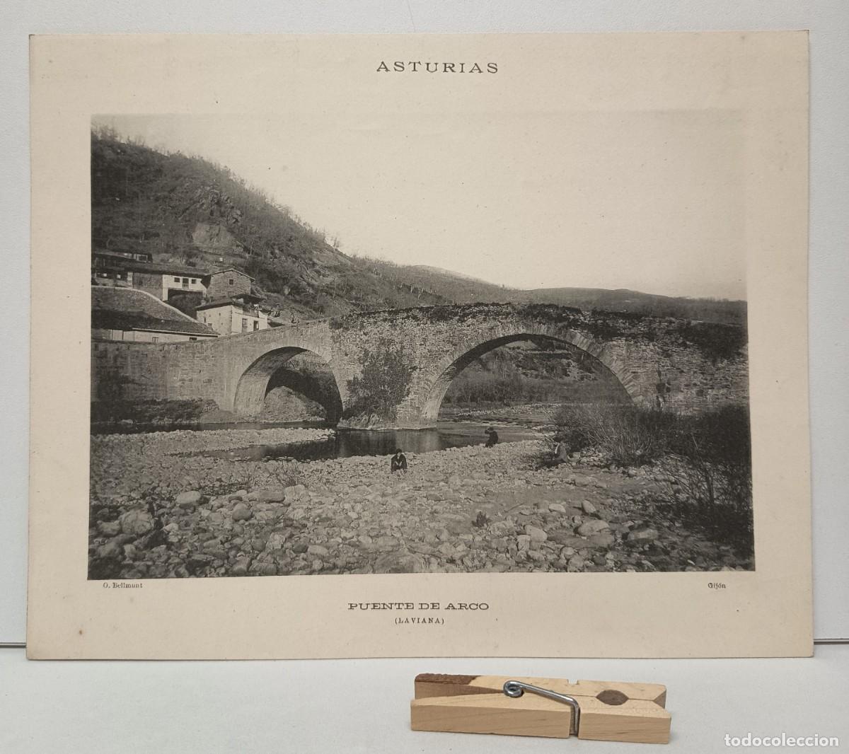 Postales: LAVIANA. Puente del Arco. 1900. Fotograf&iacute;a O. Bellmunt. Gij&oacute;n. (ASTURIAS)