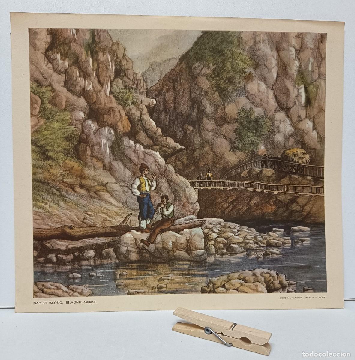 Postales: BELMONTE de MIRANDA. (ASTURIAS) Paso del Escobio. EL&Eacute;XPURU HERMANOS S.A.