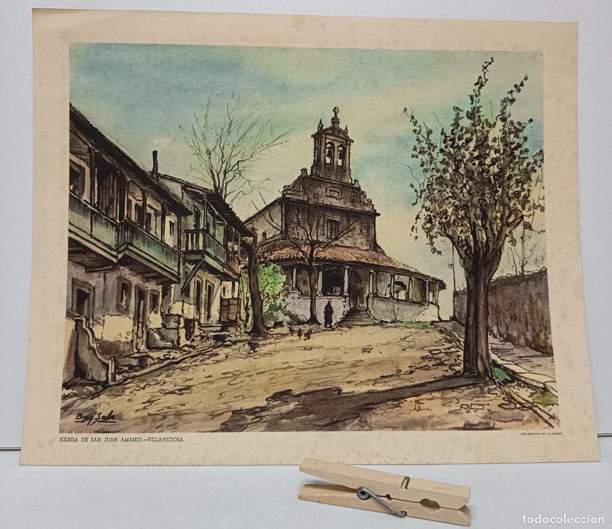 Postales: VILLAVICIOSA (ASTURIAS). Iglesia de San Juan de Amandi. EL&Eacute;XPURU HERMANOS S.A.