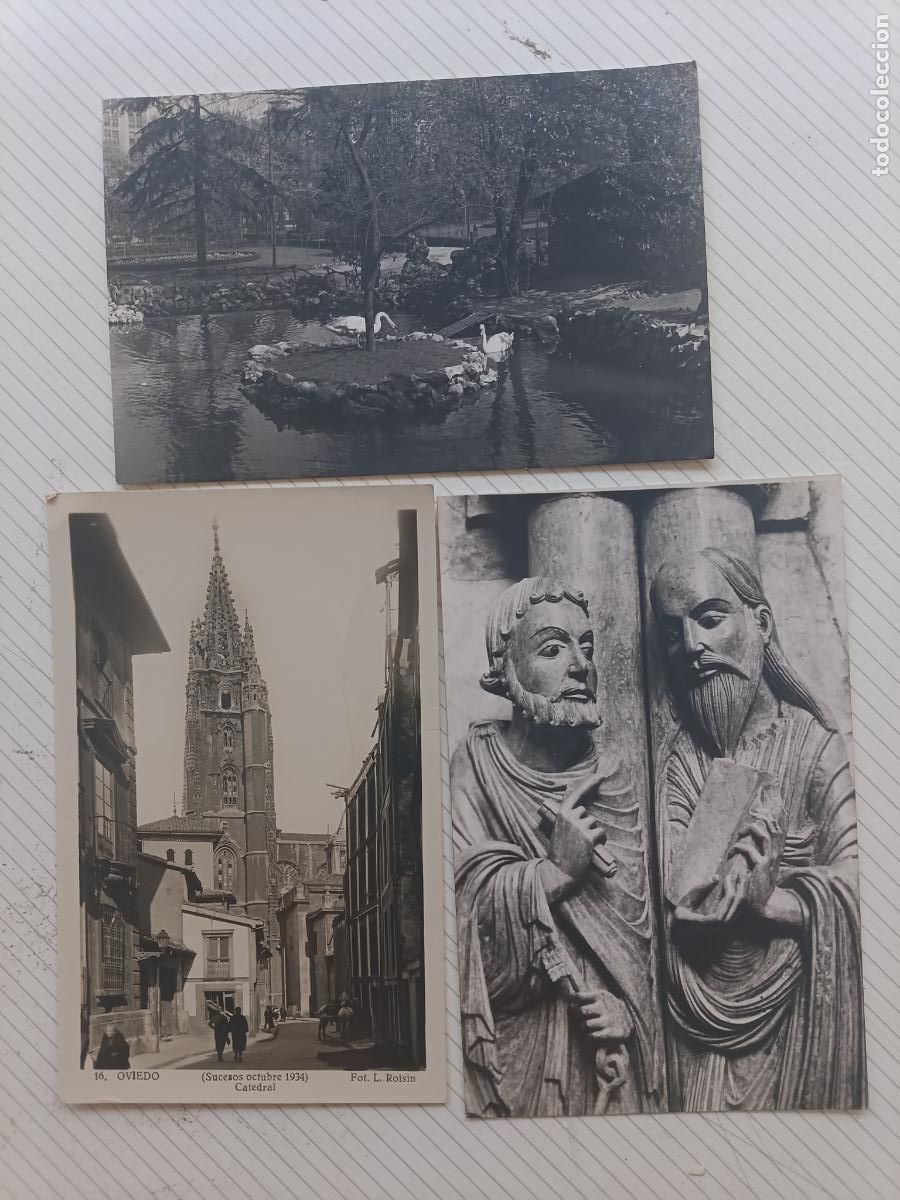 Postales: Oviedo: 3 postales formato antiguo