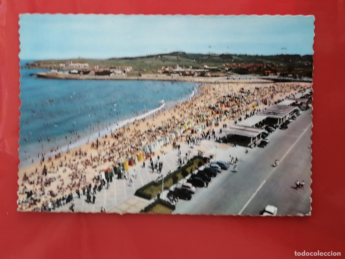 Postales: POSTAL 18686 MAT.1960S-GARRABELLA 2 GIJON ASTURIES PLAYA SAN LORENZO