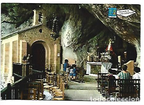 Postales: LA SANTINA EN LA CUEVA.- COVADONGA
