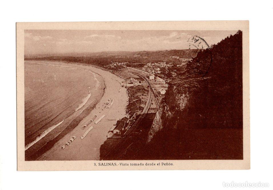 Postales: SALINAS.(ASTURIAS).- VISTA TOMADA DESDE EL PE&Ntilde;&Oacute;N.