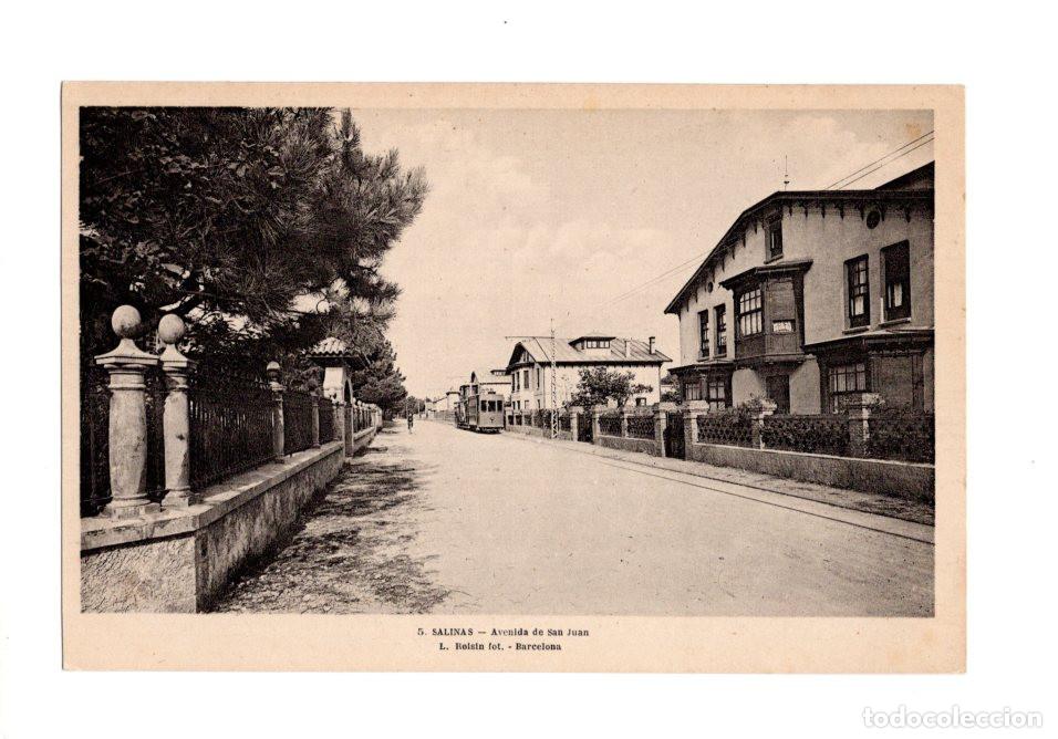 Postales: SALINAS.(ASTURIAS).- AVENIDA DE SAN JUAN.