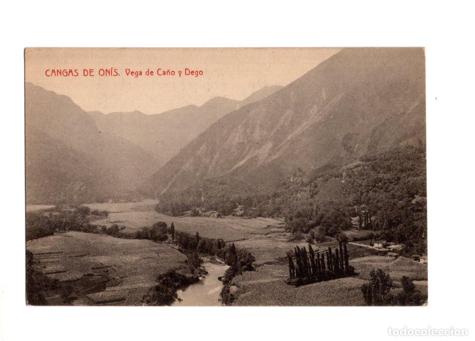 Postales: CANGAS DE ON&Iacute;S (ASTURIAS).- VEGA DE CA&Ntilde;O Y DEGO.