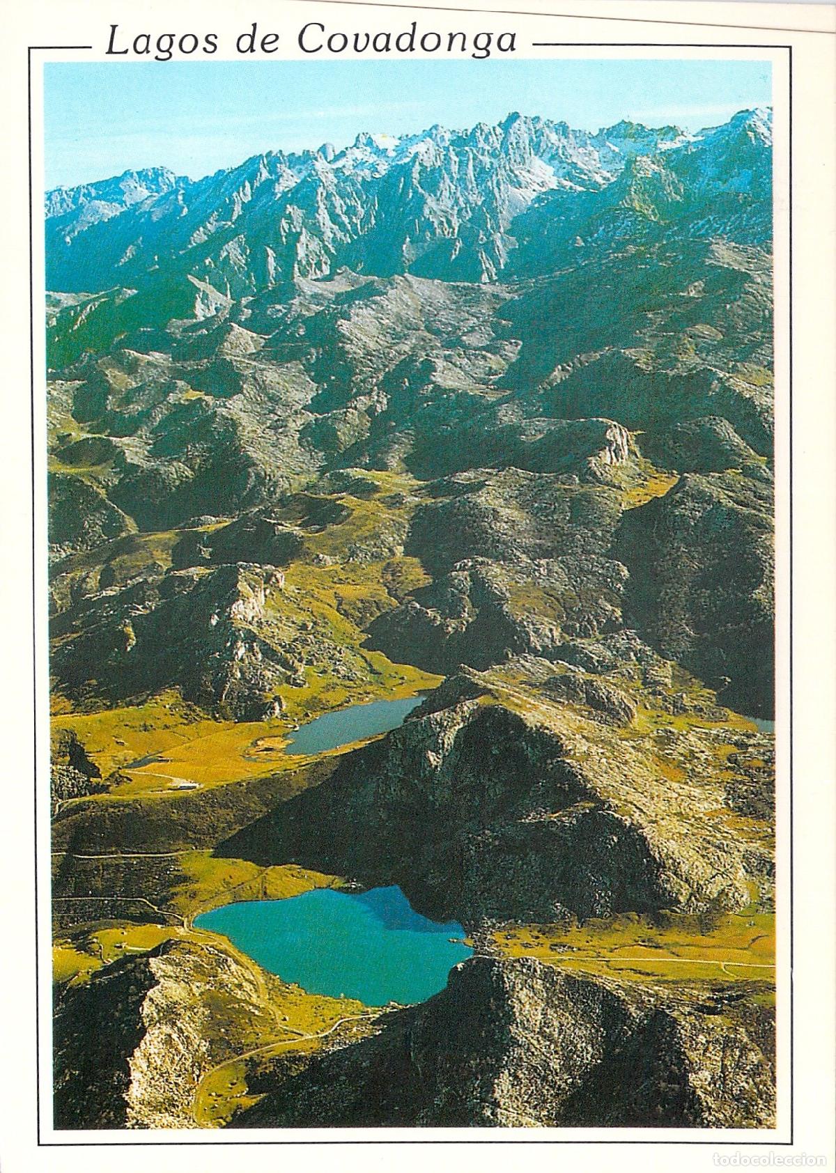 Postales: Postal de los Lagos de Covadonga y Picos de Europa, Asturias