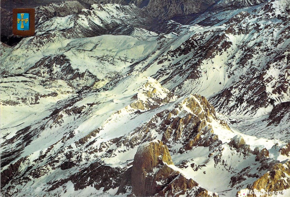 Postales: Postal de los Picos de Europa y Naranjo de Bulnes en Asturias