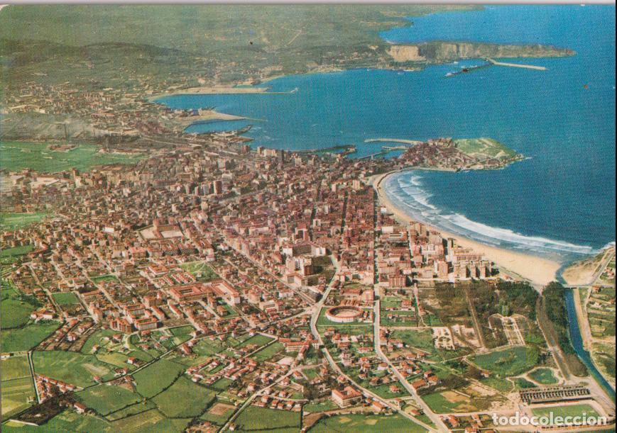 Postales: GIJ&Oacute;N (ASTURIAS) VISTA A&Eacute;REA - EDICIONES ALARDE N&ordm;660 - S/C