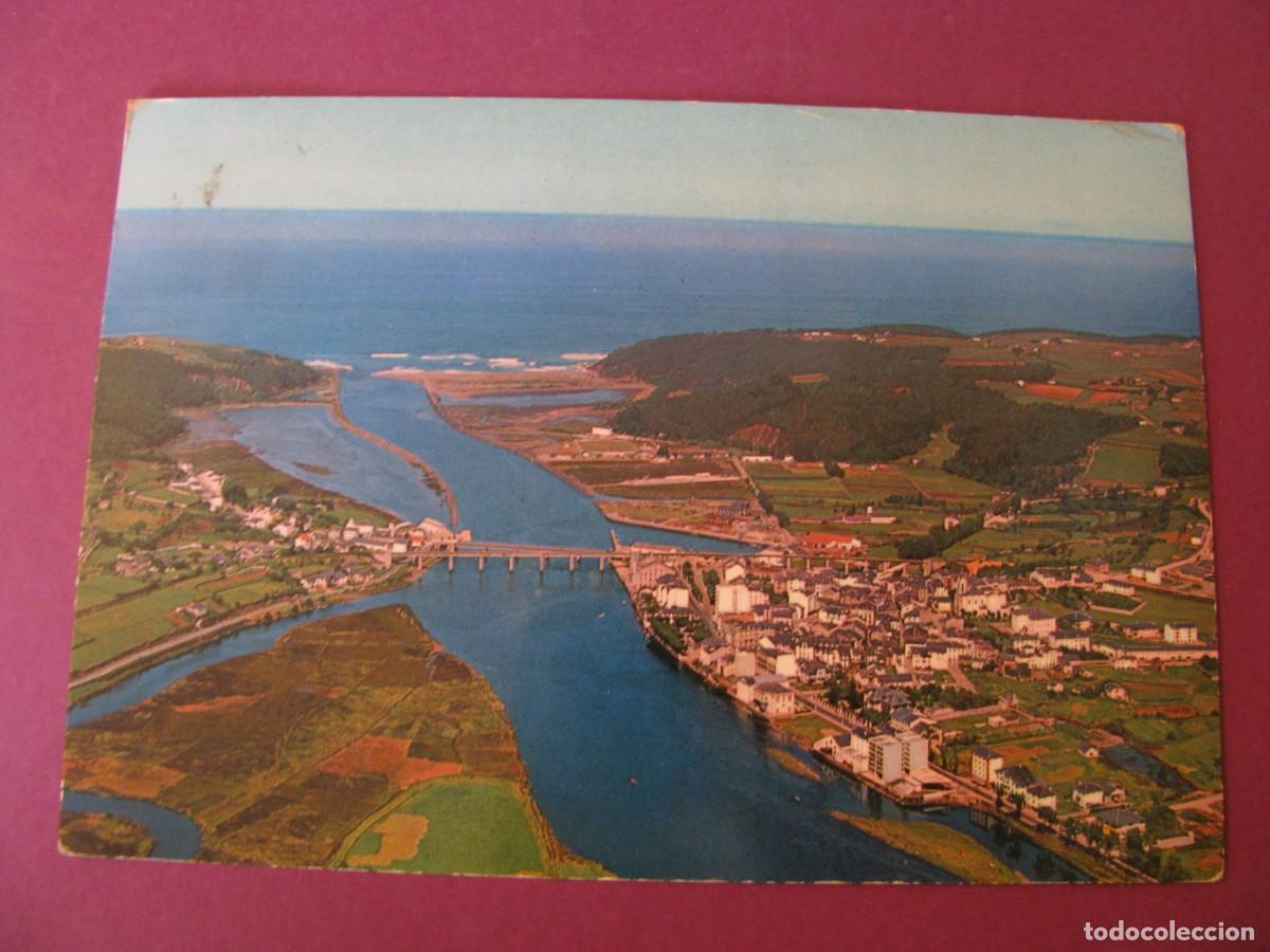 Postales: POSTAL DE NAVIA. VISTA AEREA. ALARDE. CIRCULADA 1969