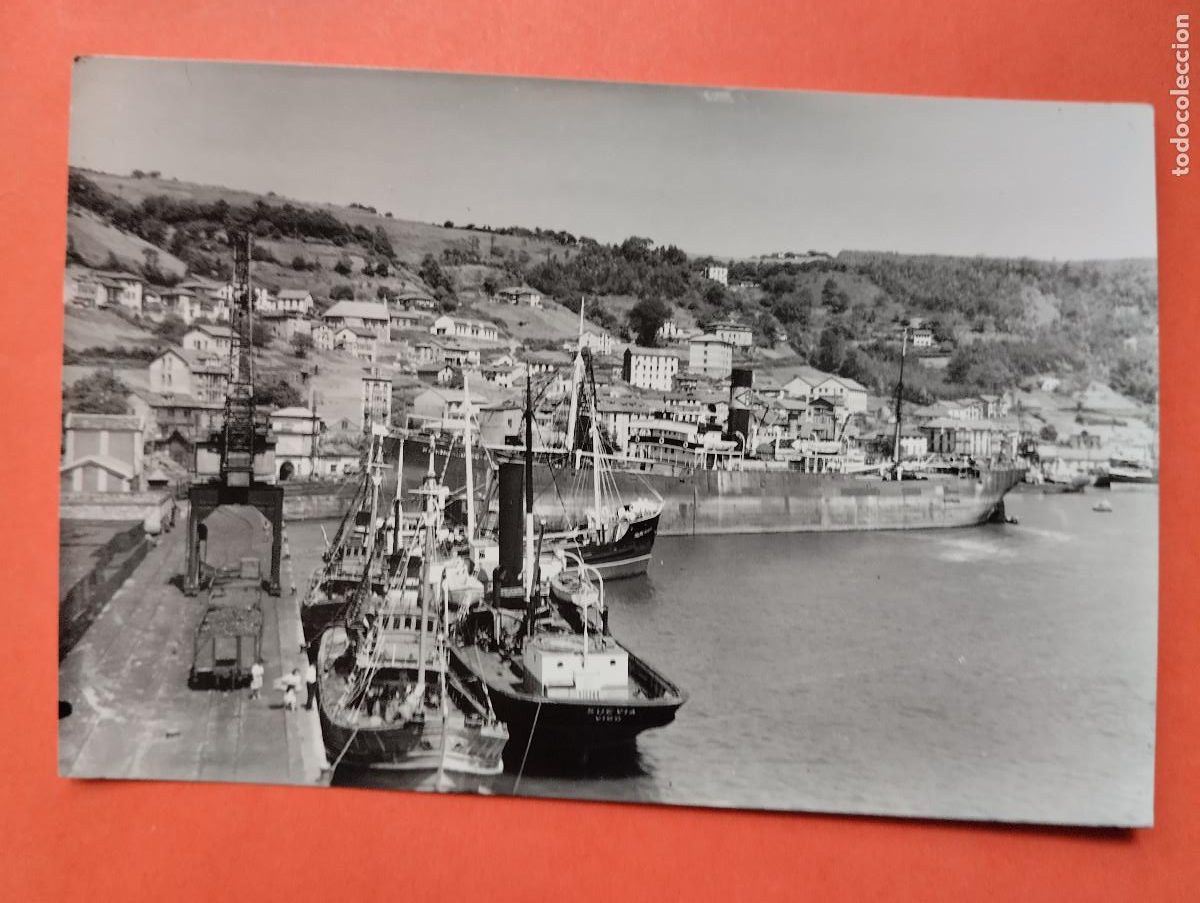 Postales: SAN ESTEBAN DE PRAVIA VISTA PARCIAL DEL PUERTO. FOTO PIRE.