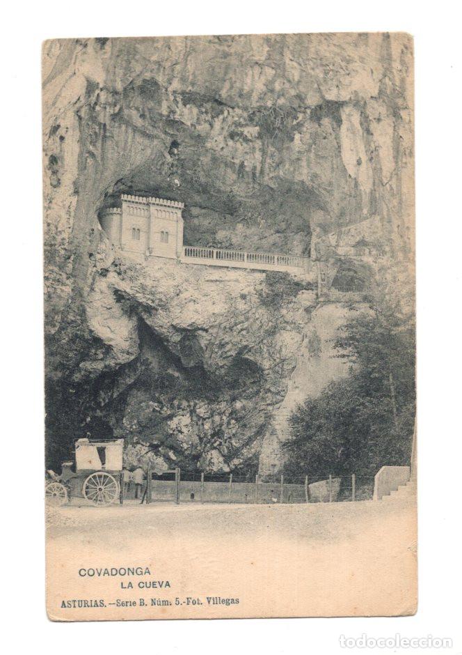 Postales: COVADONGA.(ASTURIAS).- VISTA DE LA CUEVA.
