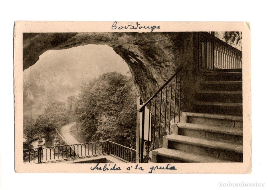 Postales: COVADONGA.(ASTURIAS).- SUBIDA A LA GRUTA.