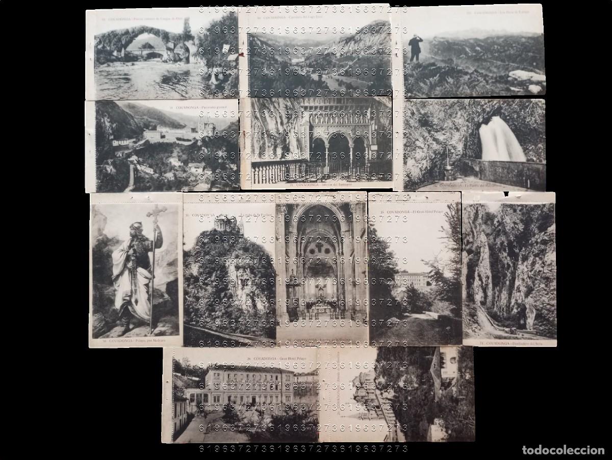 Postales: 13 POSTALES COVADONGA ASTURIAS MUY ANTIGUAS U78