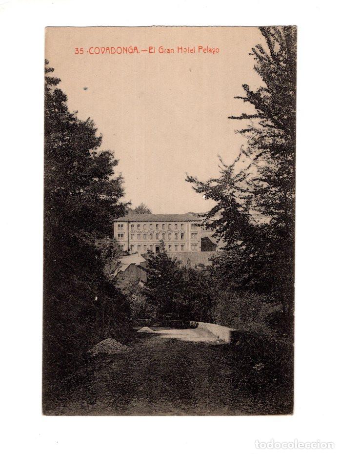 Postales: COVADONGA.(ASTURIAS).- EL GRAN HOTEL PELAYO.
