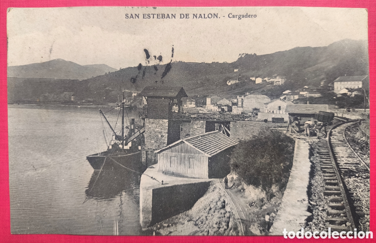 Postales: MUROS SAN ESTEBAN DE NALON CARGADERO POSTAL ASTURIAS 1915