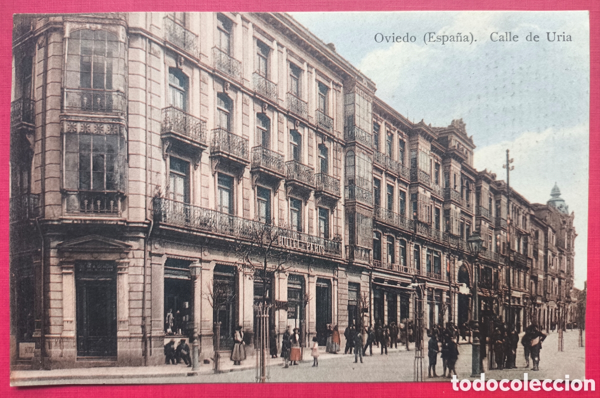 Postales: OVIEDO CALLE URIA POSTAL A COLOR ASTURIAS C. 1915