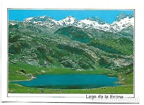 Postales: LAGO DE LA ERCINA Y MACIZO DE PE&Ntilde;ASANTA.- PARQUE NACIONAL DE COVADONGA