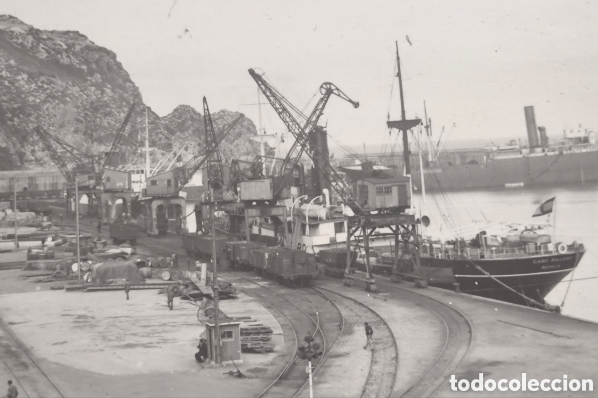 Postales: GIJ&Oacute;N MUELLE MUSEL POSTAL FOTOGR&Aacute;FICA FOTOGRAF&Iacute;A FOTOGRAFO LENA ASTURIAS C. 1930