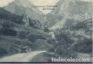 Postales: COVADONGA (ASTURIAS) - CARRETERA DEL PONTON - GRAN HOTEL PELAYO,COVADONGA